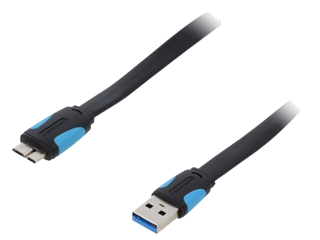 Kabel; OTG,vlak,USB 3.0; USB-A-stekker,USB B-microstekker; 1,5m Kabel; OTG,vlak,USB 3.0; USB-A-stekker,USB B-microstekker; 1,5m